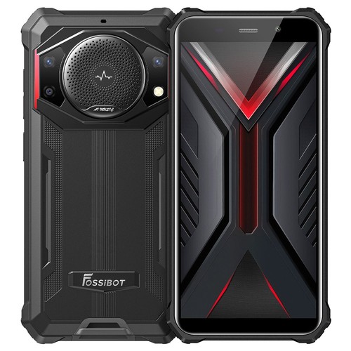 FOSSiBOT F101 Rugged Smartphone Black and Red