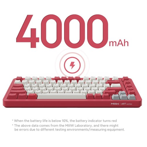 MIIIW Art Series Z830 Mechanical Keyboard 83 Keys Triple-mode Red