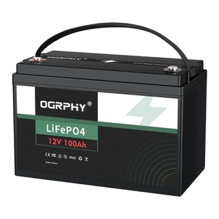 OGRPHY LiFePO4 12V 100Ah Lithium Battery Pack Backup Power, 1280Wh with BMS 50A, Up to 5000 Deep Cycles