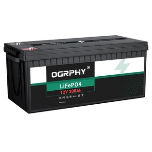 OGRPHY LiFePO4 12V 200Ah Lithium Battery Pack Backup Power, 2560Wh with BMS 100A, Up to 5000 Deep Cycles