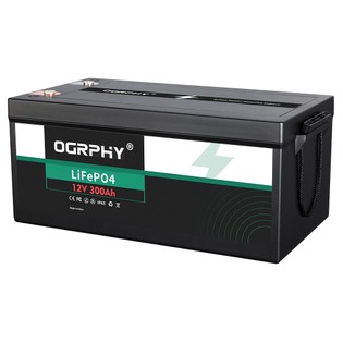 OGRPHY LiFePO4 12V 300Ah Lithium Battery, 3840Wh Energy, 5000 Deep Cycles, Built-in 200A BMS