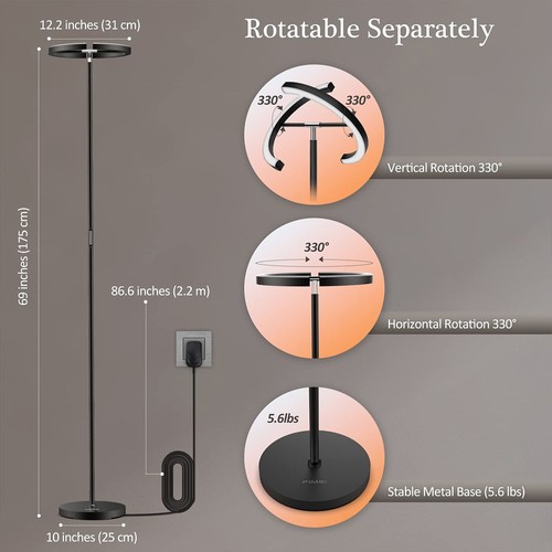 FIMEI Stehleuchte mit Fernbedienung und Touch-Steuerung