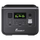 FOSSiBOT F800 Portable Power Station, 512Wh LiFePO4 Solar Generator, 800W AC Output, 200W Max Solar Input, 8 Outlets, LED Light - Black