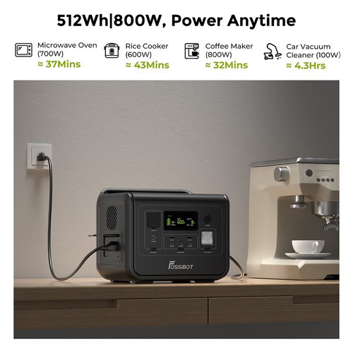 FOSSiBOT F800 Portable Power Station Black