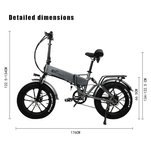 CMACEWHEEL RX20 elektrisk hopfällbar cykel 20*4,0 tum Däck 750W Motor 40-45km/h Maxhastighet 17Ah Batteri Hydraulisk broms