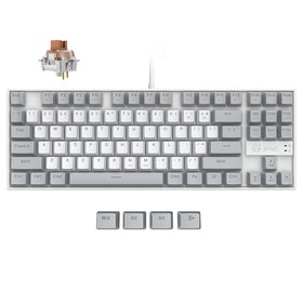 3inuS 87-Key 5-in-1 Mechanical Keyboard Hub สวิตช์สีน้ำตาล