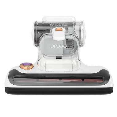 JIGOO T600 Dual-Cup Smart Mite Cleaner with Aroma-Diffuser System, 700W 15KPa Suction, Dust Mite Sensor, UV Light, Ultrasonic Tech, 99.99% Mites Removal, EU Plug - White