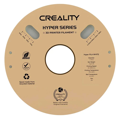 Creality Hyper PLA 3D Printing Filament 1.75mm 1KG White