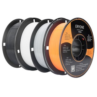 4kg ERYONE PLA Filament for 3D Printer 1.75mm – (1kg Orange + 1kg Black + 1kg Cool White + 1kg Agate Grey)