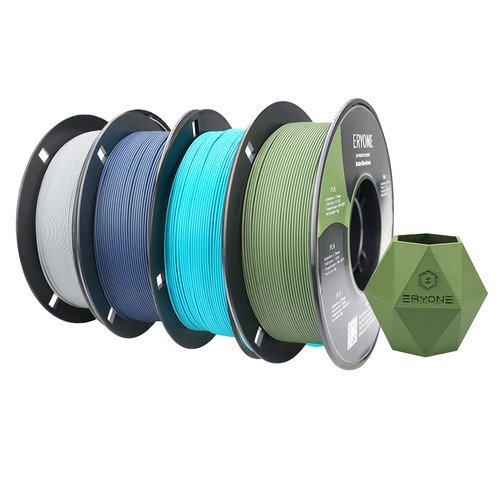 4kg ERYONE Matte PLA Filament White Black Aqua Blue Lilac Purple