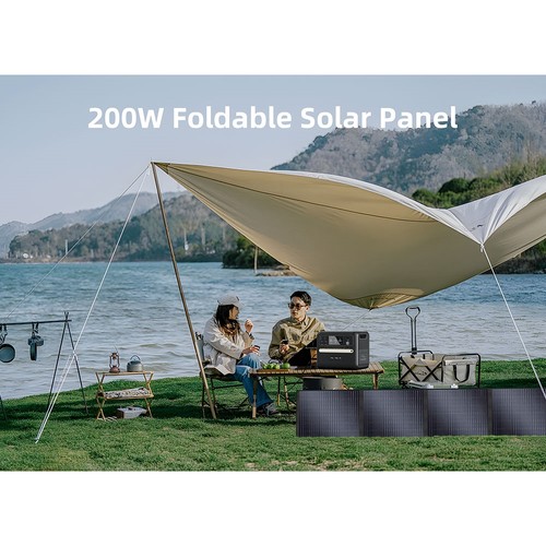 TALLPOWER TP200 200W bärbar hopfällbar solpanel, bärbar solcellsladdare, 24 % energiomvandlingseffektivitet