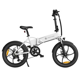 ADO A20+ elektrický skladací bicykel 250W motor 10.4Ah batéria biela