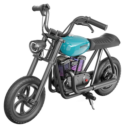 HYPER GOGO Pioneer 12 Plus Elektro-Chopper-Motorrad für Kinder, 24 V, 5,2 Ah, 160 W mit 12'x3'-Reifen, 12 km Höchstleistung – Blau
