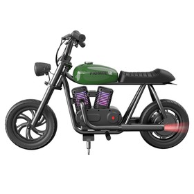 HYPER GOGO Pioneer 12 Plus Electric Motorcycle for Kids - Green