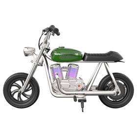 HYPER GOGO Pioneer 12 Plus with App Electric Motorcycle for Kids-Green