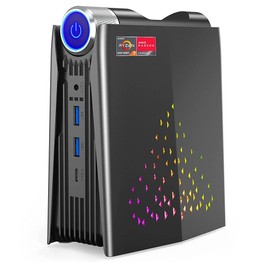 (2024 Upgraded Version) OUVIS AMR5 Mini PC AMD Ryzen 7 5700U 8 Cores up to 4.3GHz 16GB DDR4 512GB SSD HDMI+DP+Type-C 4K 60Hz Triple Display