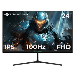 TITAN ARMY P24H2P Gaming Monitor, 24-Inch IPS Panel, 100Hz Refresh, 1920×1080 FHD Resolution, 99% sRGB, Adaptive Sync, Intelligent DCR Optimization, Low-blue Light, 1*HDMI1.4 1*VGA 1*Audio, Tilt Adjustment VESA Mount