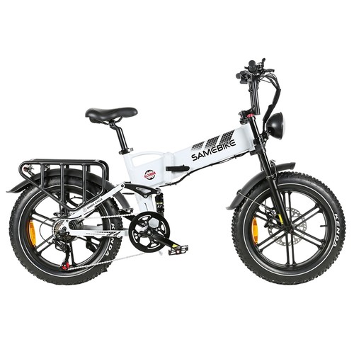 SAMEBIKE RS-A02 Elektrofahrrad 20 Zoll 1200 W Motor 48 V 17 Ah 45 km/h - Weiß