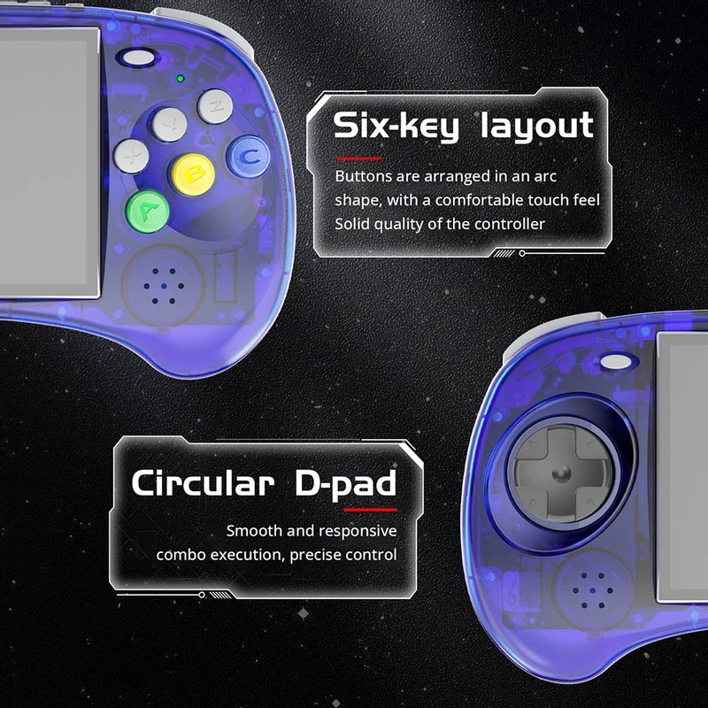 ANBERNIC RG ARC-S Game Console - Transparent Blue