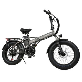 BAOLUJIE DZ2001 Folding Electric Bike, 20*4.0 inch Fat Tires 48V 12Ah Battery 750W Motor 45km/h Max Speed 30-40km Range Disc Brake – Grey