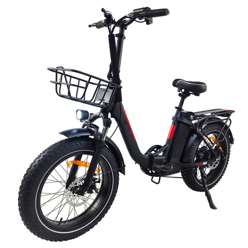 BAOLUJIE DZ2030 Elcykel 500W Motor 48V 13AH 40km/h Hastighet - Svart