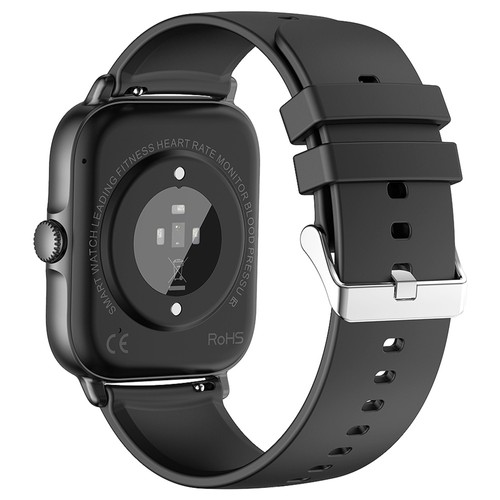 T12 Smartwatch 1,81 Zoll großer Bildschirm, Sport, Herzfrequenz, Blutsauerstoff, Schlafüberwachung, Bluetooth-Anrufe – Schwarz