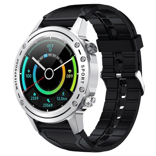 D01 Smartwatch 1,28-Zoll-Bildschirm Gesundheitsüberwachung Bluetooth-Anrufuhr – Silber