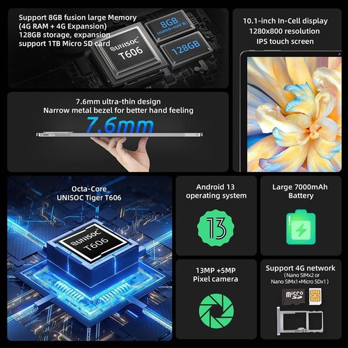 BMAX I10 Pro UNISOC T606 10.1'' Screen Tablet