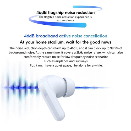 Redmi Buds 5 TWS hörlurar, 46dB ANC 4 EQ-ljud Bluetooth 5.3 kinesisk version - svart