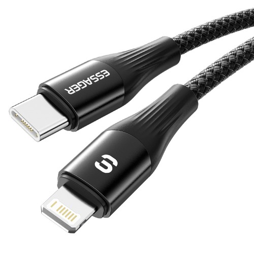 ESSAGER PD29W Schnelllade-Datenkabel, Typ-C auf Lightning, 480 Mbit/s Übertragungsrate, für iPhone 14 13 12 Pro Max, 1 m Kabel