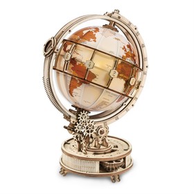 ROBOTIME ST003 ROKR Lysende Globe 3D Wooden Puzzle
