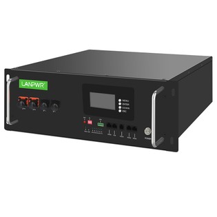 LANPWR 51.2V 100Ah Rack-Mount LiFePO4 Battery Pack Backup Power, 5120Wh Energy, Built-in 100A BMS, 100% DOD, Support in Parallel, for Off-Grid, RV, Camper, Solar System, Electric Boat