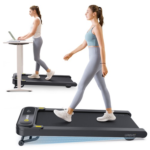 UREVO 3S Smart Walking Treadmill, 9-Level Auto Incline, 0.8-6KM/h Speed, 120kg Load-Bearing, LED Display, App Control