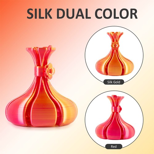 Geeetech Dual Color Silk PLA Filament 1kg - Guld och Röd