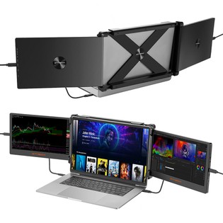 GTMEDIA MATE X Portable Dual Screen Monitor Laptop Screen Extender for 13-17.3″ Laptop, 11.6 inches 1920*1080 IPS Screen, 60Hz Refresh Rate, 178° Viewing Angle, 2*Type-C 1*HDMI 1*USB 2.0 1*3.5mm Headphone Jack