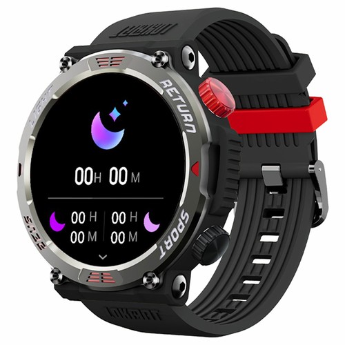 LOKMAT ZEUS 5 Pro Smartwatch Health Monitor, 1,46'' HD-skärm, Bluetooth Calling, 5ATM Vattentät - Svart