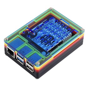 Rainbow Acrylic Case for Raspberry Pi 5