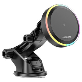 ESSAGER Qi 15W Car Phone Holder Suction Cup Type