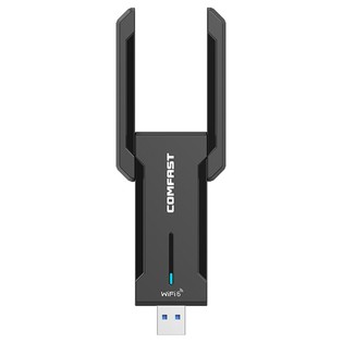 COMFAST CF-972AX WiFi 6 Adapter Gaming Wireless Adapter, Triple Band 5374Mbps USB 3.0  Free Driver Plug and Play WiFi Dongle, Supports AP Mode