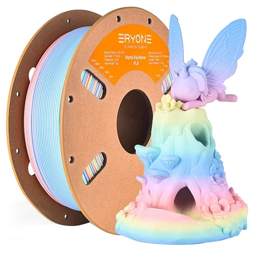 4kg ERYONE Matte PLA Filament White Black Aqua Blue Lilac Purple