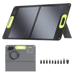 CTECHi SP-60 60W Portable Foldable Solar Panel, 23% High Conversion Rate, IP67 Waterproof