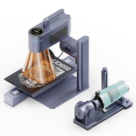 LaserPecker LP4 Laser Engraver with Rotary and Slide Extension 10W Diode 2W IR Laser