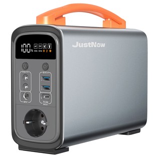 JustNow GT240 Pro 240W Portable Power Station, 320Wh LiFePO4 Battery Solar Generator