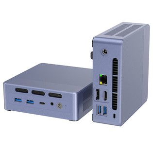 GXMO N95 Mini PC, Intel Alder Lake N95 4 Cores Up to 3.4GHz, 8GB RAM 256GB SSD, DP+HDMI 4K 60Hz Dual Screen Display, Dual-band WiFi Bluetooth 4.2, 4*USB 3.0 1*Type-C 1* 1000M RJ45 1*Audio Jack – EU Plug