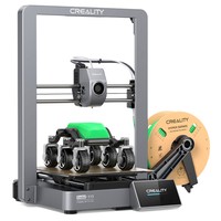 Creality Impresora 3D Ender-3 V3, nivelación automática, velocidad de impresión máxima de 600 mm/s, precisión de impresión de 0.2 mm, Dual-Extrusora Gear Direct, modelado de entrada, pantalla táctil a color, conexión WiFi, 220x220x250mm