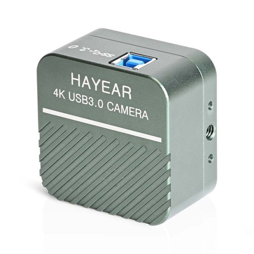 HAYEAR 4K mikroskopkamera, med dubbelt huvudljusfäste, 8 MP okular, USB 3.0-gränssnitt, för underhållsinspelningsmätning