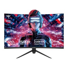 KTC H27S17 27-inch 1500R Curved Gaming Monitor QHD 2560x1440 16:9 ELED 170Hz 120% sRGB 4000:1 Contrast Ratio 1ms MPRT Response Time Low Motion Blur