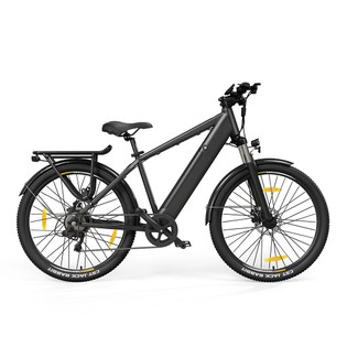 Eleglide T1 Electric Trekking E-Bike 27.5 Inch Tires 36V 13Ah Battery 250W Motor Shimano 7 Gears, Max Speed 25Km/h Max Range 100km IPX4 Waterproof Dual Disk Brake – Black