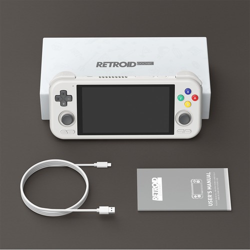 Retroid Pocket 4 Pro Game Console - Grey (Colorful ABXY Keys)