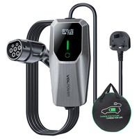 VDL POWER EC11 Portable EV Charger, 3.6KW Fast Charging, 16A Max Current, 2-Pin EU Schuko Plug, 5m Charging Cable, IP65 Waterproof, for IEC 62196-2 Standard